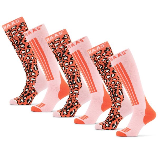 Skarpety narciarskie damskie Poederbaas 6 par. Brązowe skarpetki POEDERBAAS, bez wzorów, z elastanu. Za 324.99 zł.