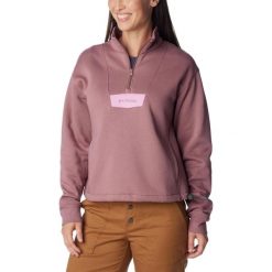 Bluza damska Columbia Lodge Quarter Zip. Czerwone bluzy bez kaptura Columbia, m, bez wzorów, z bawełny, bez kaptura, trekkingowe. W wyprzedaży za 269.00 zł.