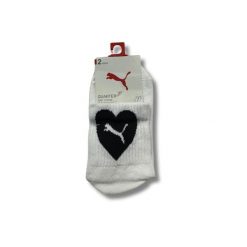 Puma Skarpety Heart Quarter 2-Pack 93877202. Białe skarpetki Puma, bez wzorów. Za 59.99 zł.