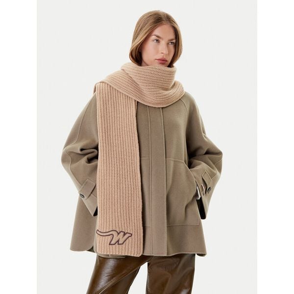 Szalik Weekend Max Mara. Brązowe szaliki i kominy Weekend Max Mara, bez wzorów. Za 619.99 zł.