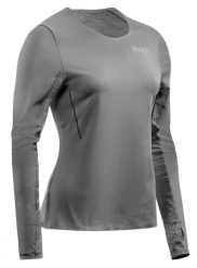 Koszulka sportowa do biegania z długim rękawem CEP damska. Szare t-shirty sportowe CEP, l, bez wzorów, z elastanu, bez ramiączek, do biegania. Za 209.00 zł.