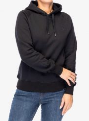Bluza z kapturem damska Didriksons Ven Hoodie. Czarne bluzy Didriksons, l, bez wzorów, z bawełny, z kapturem. Za 382.40 zł.