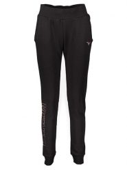 Mizuno Spodnie dresowe "Mizuno" w kolorze czarno-fioletowym rozmiar: L. Czarne spodnie dresowe Mizuno, bez wzorów, z dresówki. Za 74.81 zł.