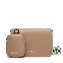 Torebka HUGO. Brązowe listonoszki Hugo, bez wzorów, bez dodatków. Za 359.99 zł.