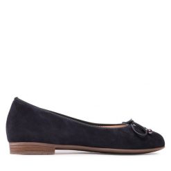Baleriny Ara. Niebieskie baleriny ara, bez wzorów, bez obcasa, bez zapięcia. Za 299.99 zł.
