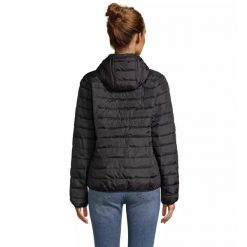 Damska kurtka z kapturem Sol's Stream. Czarne kurtki SOL'S, s, bez wzorów, z puchu, eleganckie, z kapturem. Za 198.50 zł.