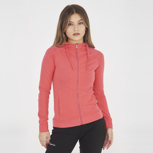 Bluza Legea Dair Damskie. Czerwone bluzy z kapturem LEGEA, l, bez wzorów, z bawełny, z kapturem, na fitness i siłownię. Za 80.00 zł.