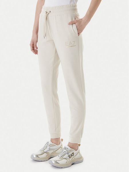 EA7 Emporio Armani Spodnie dresowe 8NTP66 TJ9RZ U1088 Beżowy Regular Fit. Brązowe spodnie dresowe EA7 Emporio Armani, bez wzorów, z dresówki. Za 499.99 zł.