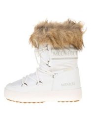 Moon Boot Botki zimowe "LTrack Monaco" w kolorze białym rozmiar: 36. Białe botki Moon Boot, bez wzorów, bez obcasa, bez zapięcia. Za 440.28 zł.