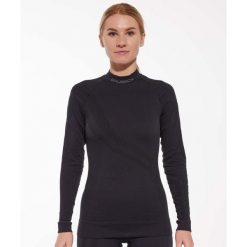 Bluza damska z wełną merino Brubeck THERMO WOOL by Pustelnik. Czarne bluzy Brubeck, bez wzorów, z wełny, bez ramiączek, bez kaptura. Za 243.99 zł.