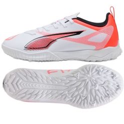 Buty Puma Ultra Play Tt 108333-01 Białe. Białe buty treningowe bez wzorów, z syntetyku, bez zapięcia, do piłki nożnej. Za 288.22 zł.