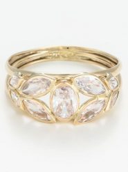OR ÉCLAT Złoty pierścionek "Petra" z cyrkoniami rozmiar: 58. Żółte pierścionki Or Éclat, z cyrkonią, złote. Za 782.99 zł.