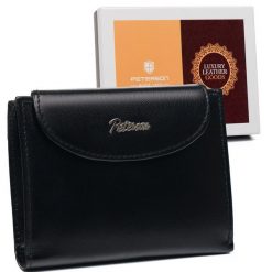 Portfel skórzany Peterson PTN RD-357-GCL-M czarny. Czarne portfele Peterson, bez wzorów, ze skóry. Za 74.99 zł.