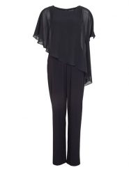 SWING Kombinezon w kolorze czarnym rozmiar: 44. Czarne kombinezony Swing, z aplikacjami, bez kołnierzyka, bez ramiączek. Za 301.64 zł.