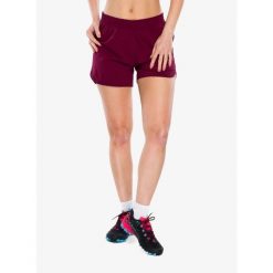 Spodenki do biegania damskie La Sportiva Sudden Short. Czerwone szorty La Sportiva, bez wzorów. Za 156.99 zł.