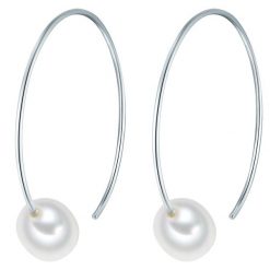 Valero Pearls Kolczyki wiszące z perłą srebro wysokiej próby Perła hodowlana słodkowodna srebrny 1 ct Damski. Szare kolczyki Valero Pearls, z perłą, srebrne. Za 359.99 zł.
