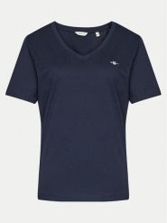 Gant T-Shirt Shield 4200750 Granatowy Regular Fit. Niebieskie t-shirty Gant, xs, bez wzorów, z bawełny, bez kołnierzyka, bez ramiączek. Za 139.99 zł.