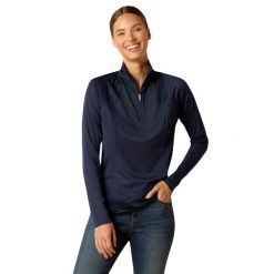 Damska koszulka do jazdy konnej Ariat Sunstopper 3.0. Niebieskie t-shirty sportowe Ariat, l, bez wzorów, z materiału, bez ramiączek, do jazdy konnej. Za 333.50 zł.
