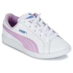 Buty sportowe damskie Puma Smash 630162 02. Białe buty treningowe Puma, bez wzorów, bez zapięcia. Za 149.00 zł.