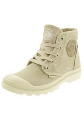 Buty sportowe Sneakersy damskie, Palladium Pampa Hi. Brązowe buty treningowe Palladium, bez wzorów, z materiału, bez zapięcia, trekkingowe. Za 359.99 zł.