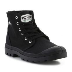 Buty Palladium Hi Organic Ii U 77100-008-M czarne. Czarne buty treningowe bez wzorów, z gumy, bez zapięcia. Za 681.40 zł.