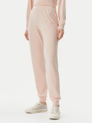 Guess Spodnie materiałowe O5GB05 KCQP2 Pomarańczowy Regular Fit. Brązowe spodnie materiałowe Guess, z aplikacjami, z materiału. Za 129.99 zł.