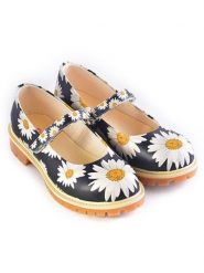 Goby Skórzane baleriny w kolorze czarno-białym rozmiar: 41. Białe baleriny Goby, bez wzorów, z okrągłym noskiem, bez obcasa, bez zapięcia. Za 173.99 zł.