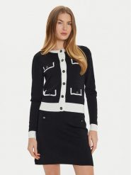 Motivi Kardigan M4566000763N Czarny Regular Fit. Czarne swetry Motivi, m, bez wzorów, z syntetyku, bez ramiączek. Za 249.99 zł.