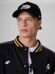 4F Czapka z daszkiem snapback uniseks 4F x Drift Masters - czarna L/XL. Czarne czapki z daszkiem 4f, bez wzorów, z bawełny, eleganckie. Za 119.99 zł.