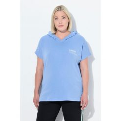 Damskie Bluza funkcyjna szybkoschnąca kaptur bez rękawów. Niebieskie bluzy z kapturem Ulla Popken, plus size, bez wzorów, z bawełny, bez kaptura. W wyprzedaży za 191.99 zł.