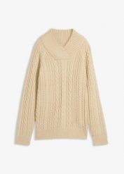 Sweter. Czerwone swetry bonprix, bez wzorów, bez ramiączek. Za 124.99 zł.