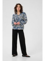 Kaffe Bluzka w kolorze niebiesko-białym rozmiar: 42. Niebieskie bluzki Kaffe, s, bez wzorów, z wiskozy, klasyczne, bez kołnierzyka, bez ramiączek. Za 113.99 zł.