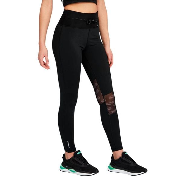 Legginsy treningowe damskie Puma Feel It Mesh 7/8 Tights. Czarne legginsy Puma, bez wzorów, z elastanu, sportowe. W wyprzedaży za 133.00 zł.