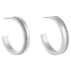 Kolczyki Calvin Klein. Szare kolczyki Calvin Klein, srebrne. Za 259.99 zł.