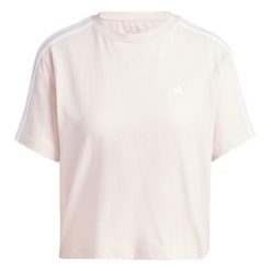 Koszulka damska adidas Essentials 3-Stripes Single Jersey Crop Top. Czerwone topy adidas, bez wzorów, z bawełny, retro, bez kołnierzyka, bez ramiączek. Za 105.99 zł.