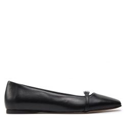 Baleriny KARL LAGERFELD. Czarne baleriny KARL LAGERFELD, bez wzorów, bez obcasa, bez zapięcia. Za 499.99 zł.