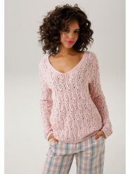 Aniston Sweter w kolorze jasnoróżowym rozmiar: 42. Różowe swetry Aniston, bez wzorów, z bawełny, bez ramiączek. Za 69.75 zł.