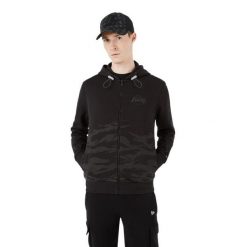 Bluza z zamkiem błyskawicznym New Era Los Angeles Lakers. Czarne bluzy New Era, l, bez wzorów, z bawełny, bez ramiączek, bez kaptura. Za 277.00 zł.