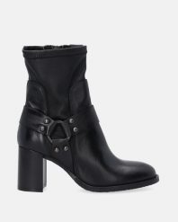 ELEGANCKIE BOTKI DAMSKIE ZE SKÓRY NATURALNEJ P26209 NERO. Botki Venezia, bez wzorów, ze skóry, eleganckie, bez obcasa, bez zapięcia. Za 479.00 zł.