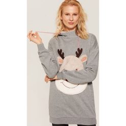 Bluza ze świąteczną aplikacją - Jasny szar. Bluzy marki DOMYOS. W wyprzedaży za 59.99 zł.
