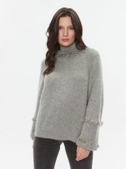TWINSET Golf 232TT3230 Szary Loose Fit. Szare swetry Twinset, l, bez wzorów, z wiskozy, bez ramiączek. Za 2,009.00 zł.