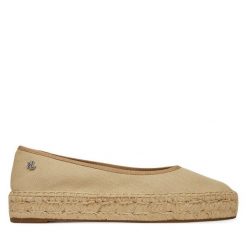 Espadryle LAUREN RALPH LAUREN. Brązowe espadryle Lauren Ralph Lauren, bez wzorów, bez obcasa. Za 449.99 zł.