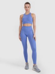 4F Legginsy treningowe bezszwowe 4F x Anna Lewandowska - niebieskie XXS/XS. Niebieskie legginsy 4f, bez wzorów, z dzianiny, klasyczne. Za 129.99 zł.