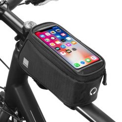 Torba na ramę z kieszenią na telefon. Czarne torebki klasyczne SAHOO, bez wzorów, z poliesteru, sportowe, bez dodatków. Za 36.90 zł.