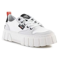 Buty Palladium Pallatower Lo W 98574-116-M białe. Białe buty treningowe bez wzorów, z gumy, bez zapięcia. Za 667.75 zł.