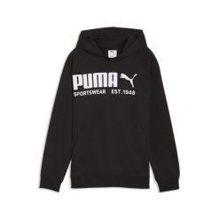 Młodzieżowa bluza z kapturem PUMA Sport o luźnym kroju PUMA. Czarna bluzy z kapturem Puma, m, bez wzorów, z kapturem, do biegania. Za 199.00 zł.