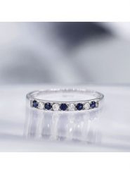 CARATELLI Złoty pierścionek "Séoul" z diamentami i szafirami rozmiar: 54. Niebieskie pierścionki CARATELLI, z diamentem, złote. Za 920.29 zł.