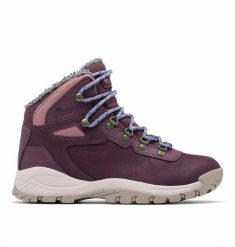 COLUMBIA Buty zimowe damskie Newton Ridge WP Omni-Heat II moonvista vapor-37. Czerwone buty trekkingowe Columbia, na zimę, z gumy, bez zapięcia. Za 328.55 zł.
