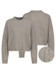 Sublevel Sweter w kolorze szarym rozmiar: M. Szare swetry Sublevel, m, bez wzorów, prążkowane, bez ramiączek. Za 198.10 zł.