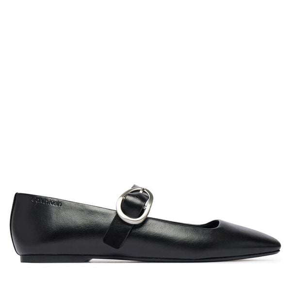 Baleriny Calvin Klein. Czarne baleriny Calvin Klein, bez wzorów, bez obcasa, bez zapięcia. Za 489.99 zł.